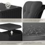 Voir la diapositive 5 : tectake Salon de jardin pour 2 à 4 personnes noir/gris