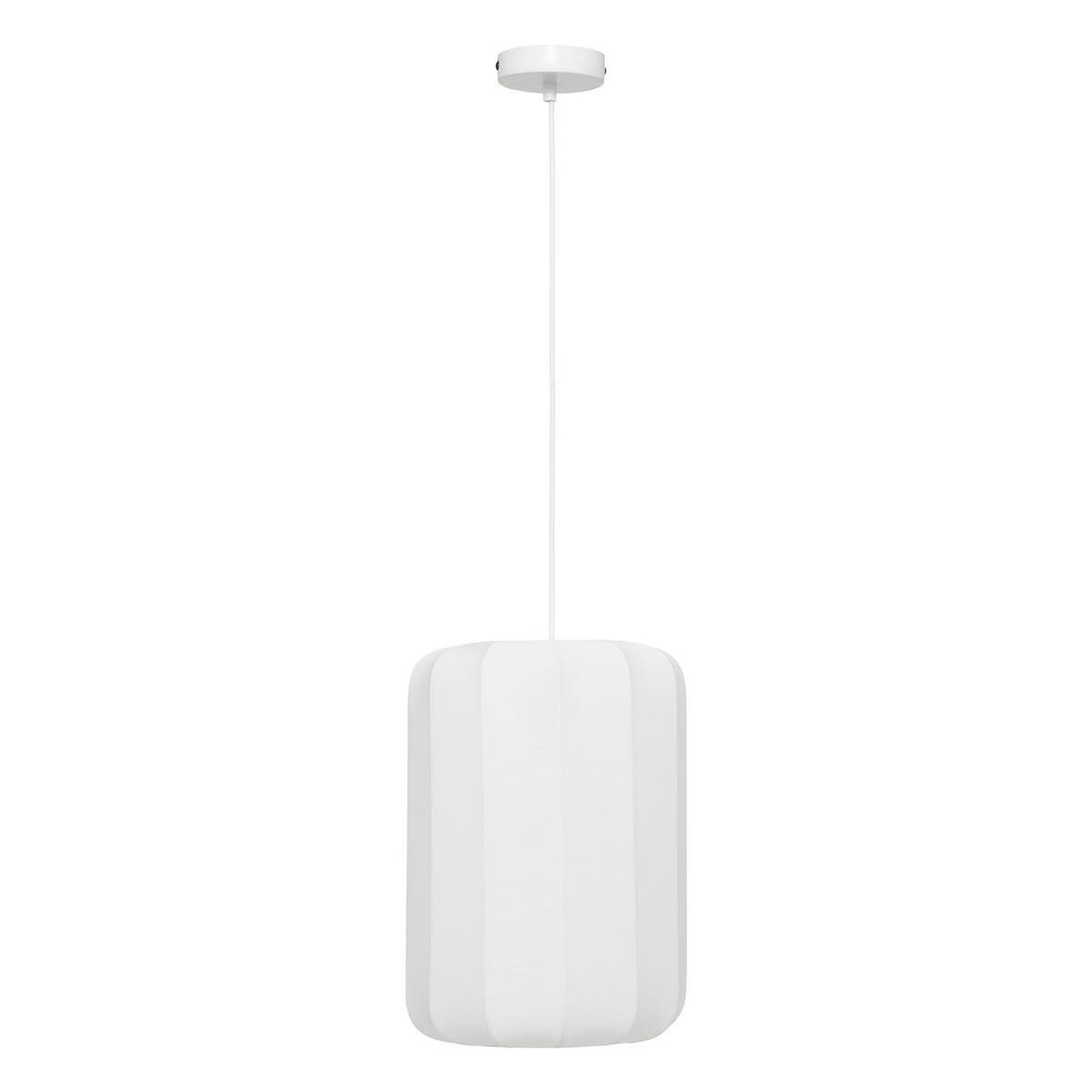 ATMOSPHERA Lampe suspension en coton  tobie  25cm blanc