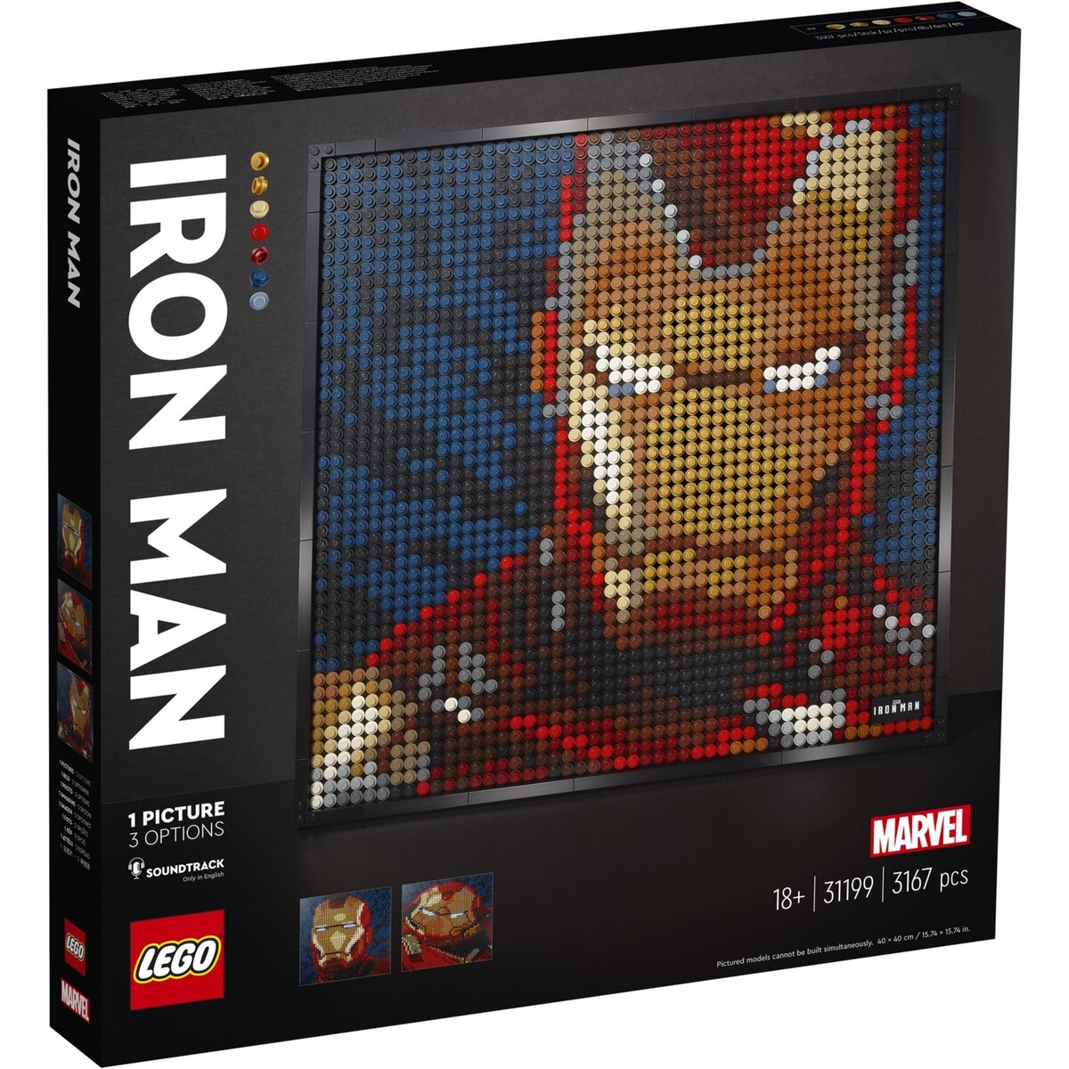 LEGO Art 31199 - Iron Man de Marvel Studios