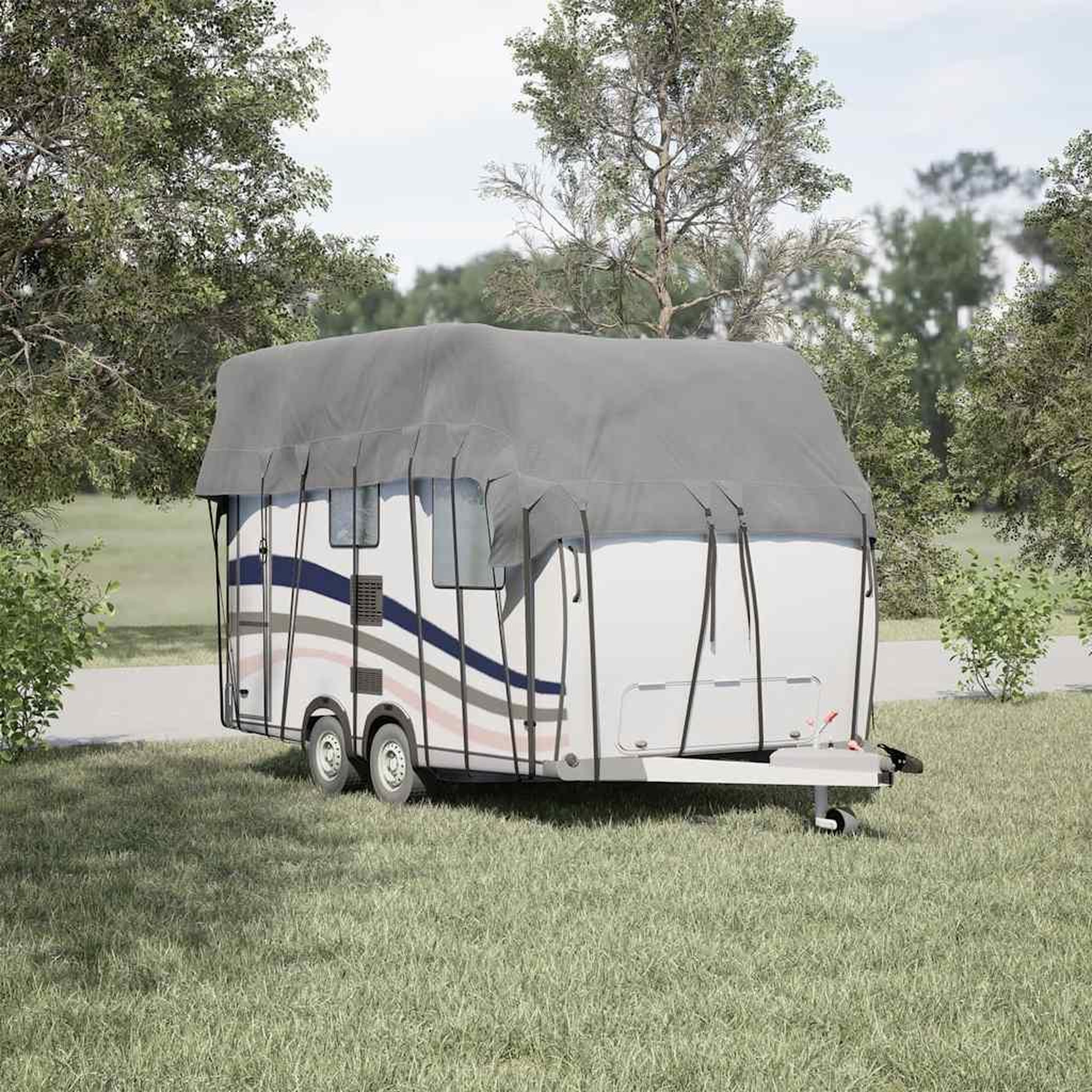 Voir la diapositive 3 : VIDAXL Housse de toit de caravane gris 600x300 cm tissu non tisse