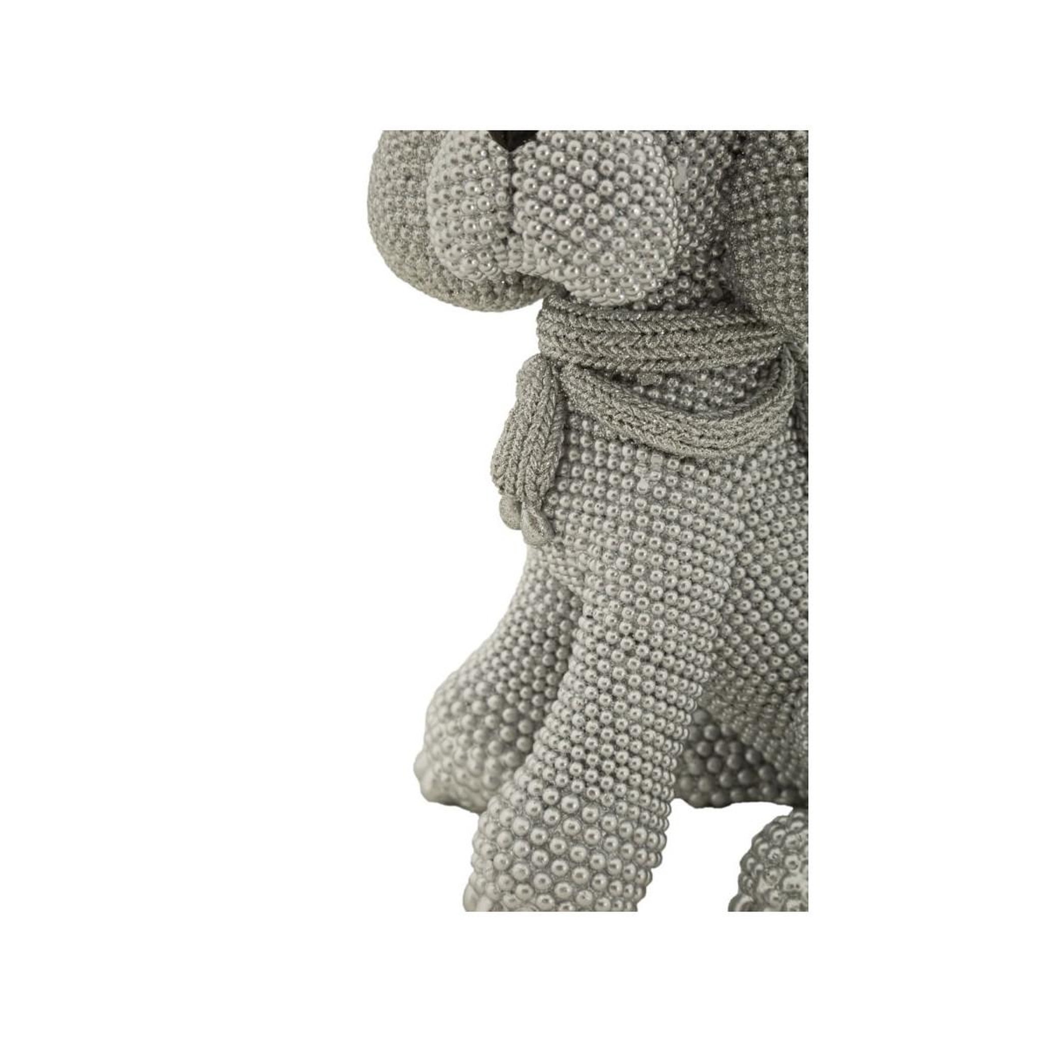 Voir la diapositive 4 : Paris Prix Statuette déco caniche assis  sparky  19cm argent