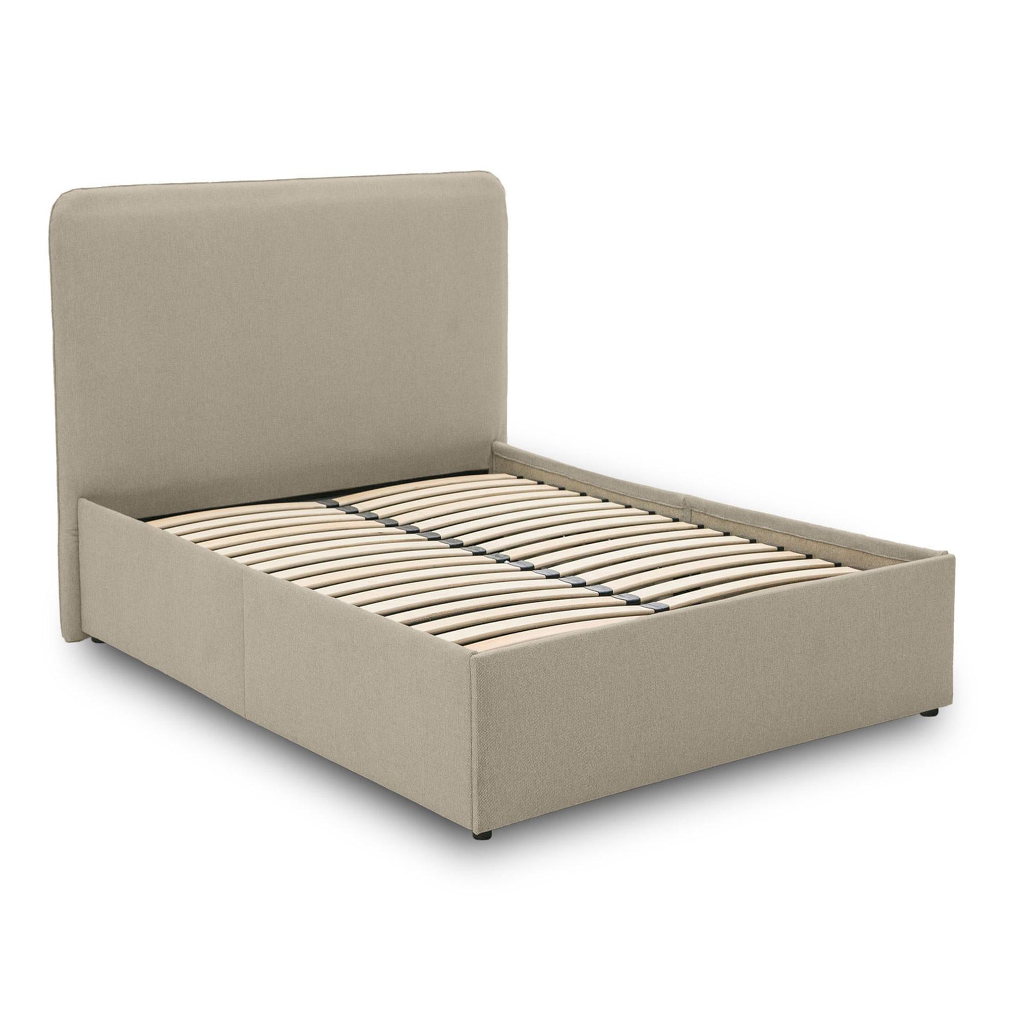 Voir la diapositive 6 : BEST MOBILIER Goyave - lit coffre - 160x200 - en tissu - sommier inclus