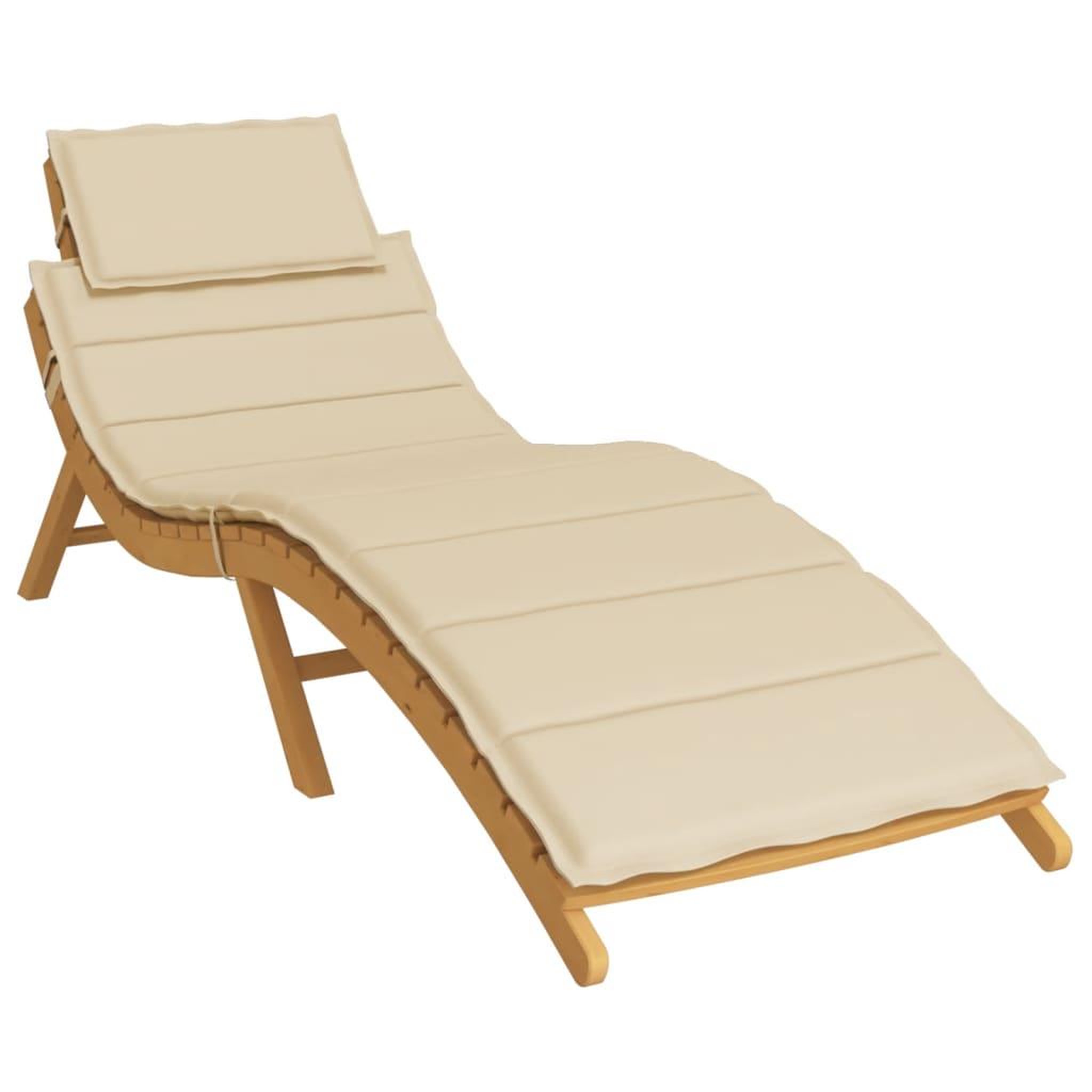 Voir la diapositive 3 : VIDAXL Coussin de chaise longue beige 186x58x3 cm tissu oxford