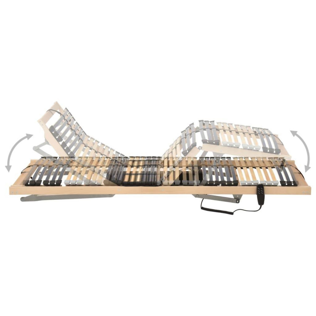 VIDAXL Sommier a lattes electrique sans matelas avec 7 zones 100x200cm