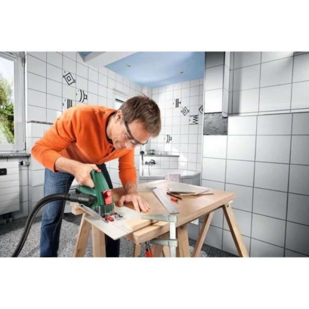 BOSCH Scie circulaire plongeante BOSCH PKS16 Multi - 400W - 3 lames incluses
