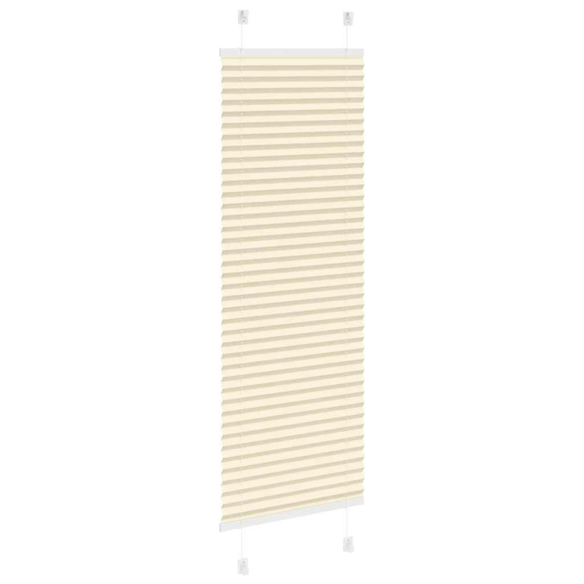 Voir la diapositive 4 : VIDAXL Store plisse creme 50x100 cm largeur du tissu 49,4 cm polyester