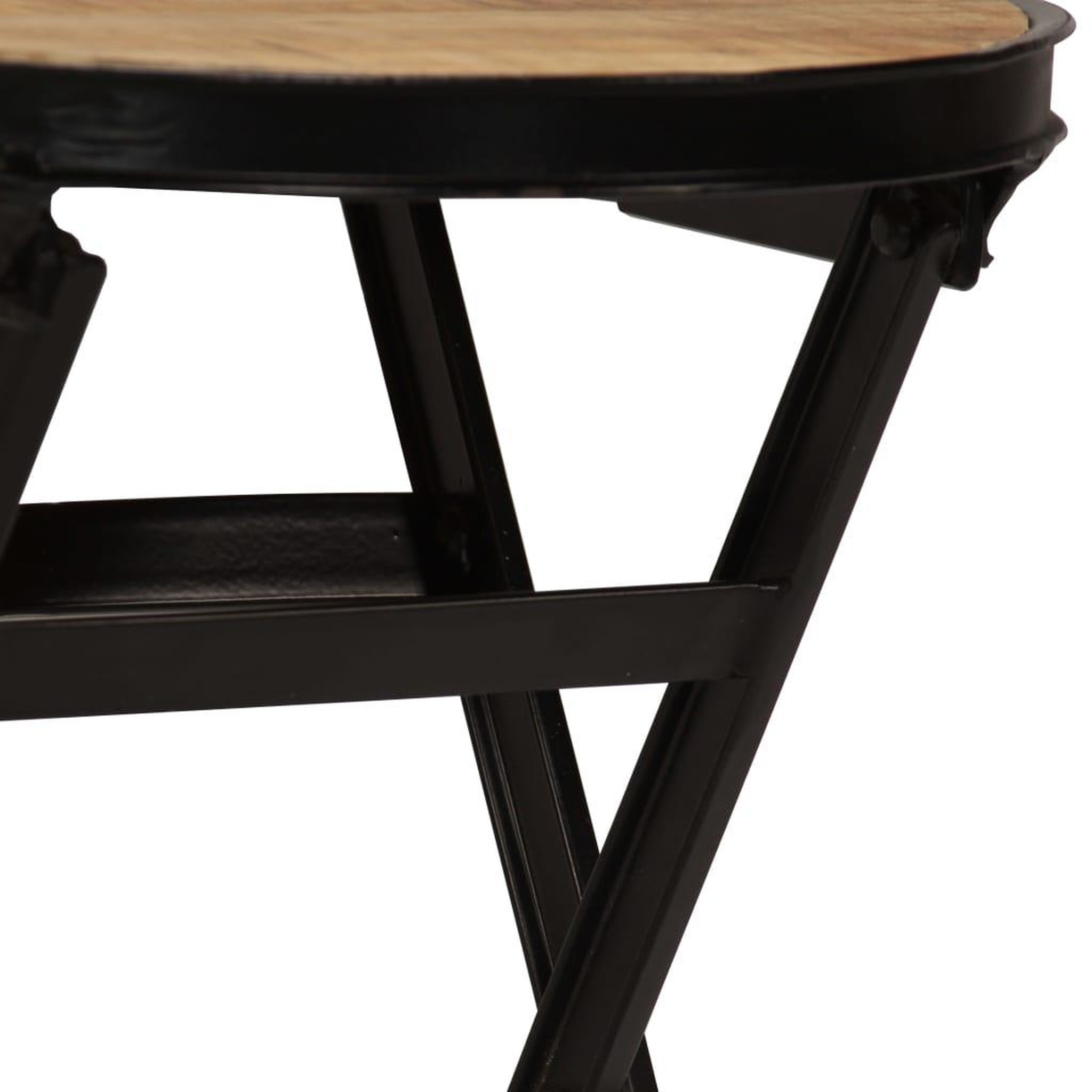 Voir la diapositive 5 : VIDAXL Bureau avec tabouret pliant Bois de manguier massif 115x50x76cm