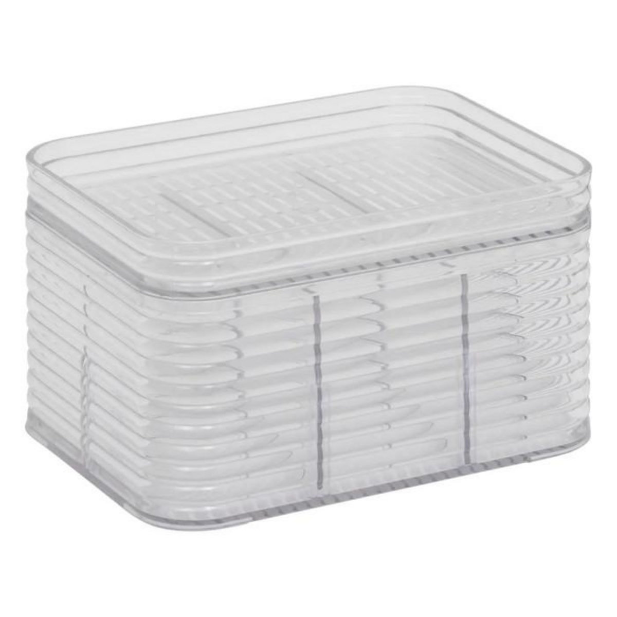 FIVE Boîte Organiseur 6 Compartiments  Plastor  15cm Transparent