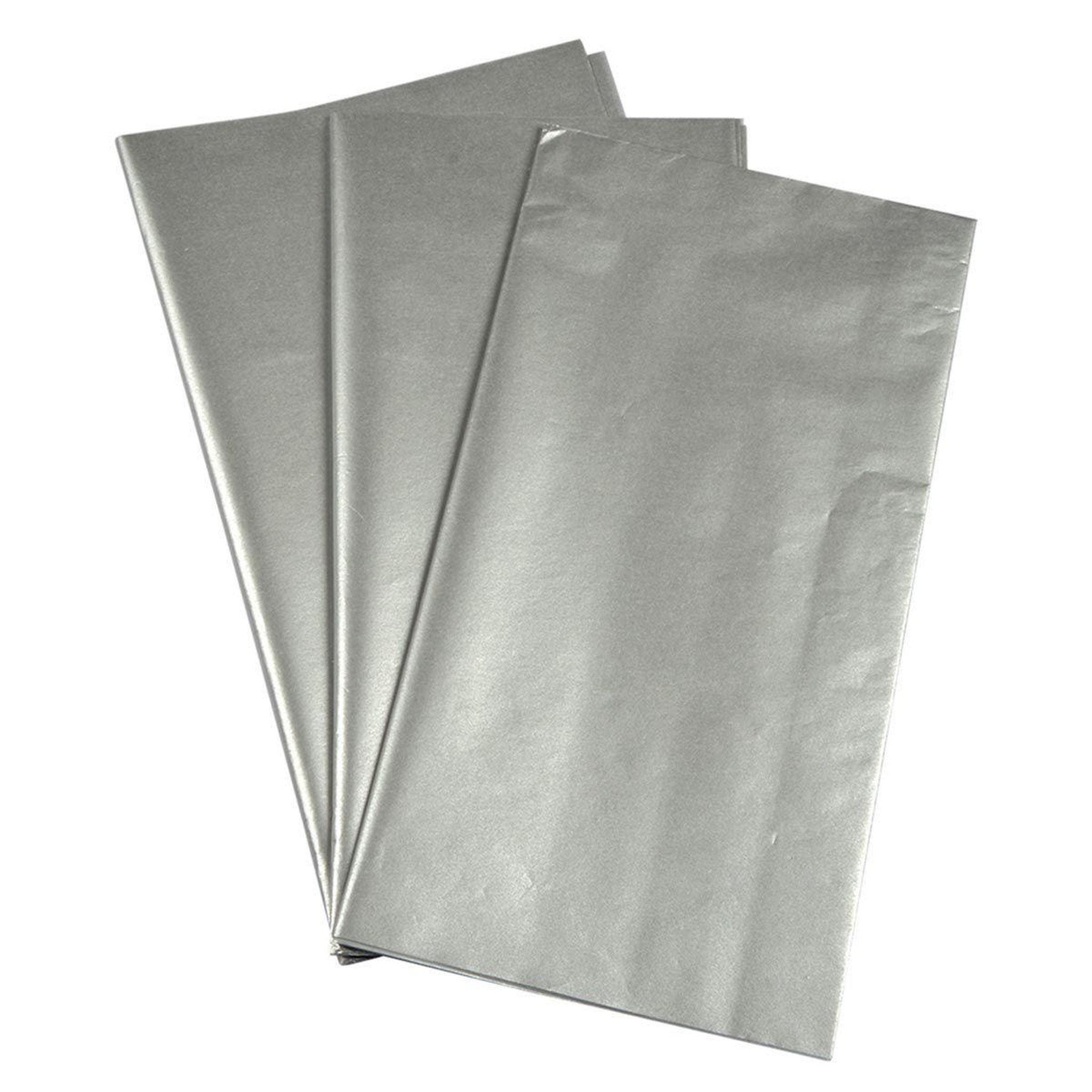 Voir la diapositive 1 : ARTDESIGN Lot de 6 feuilles papier de soie  cadeau  50x70cm argent