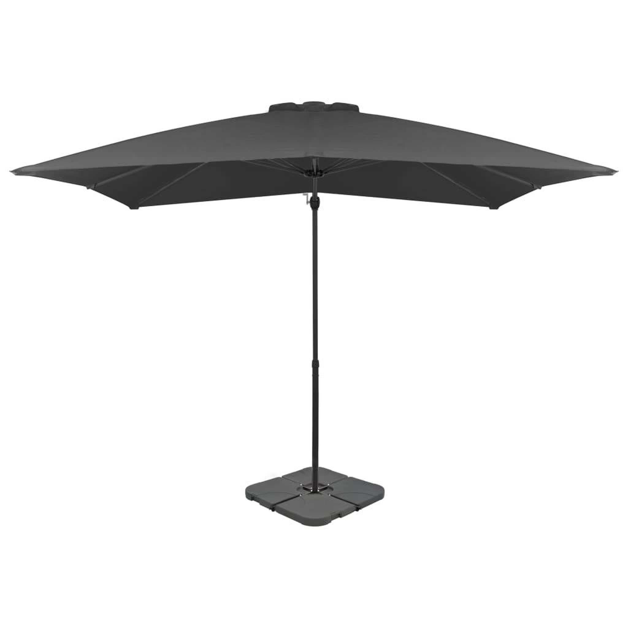 Voir la diapositive 1 : VIDAXL Parasol de jardin avec base portable anthracite