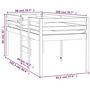 Voir la diapositive 6 : VIDAXL Lit haut sans matelas 90x200 cm bois de pin massif