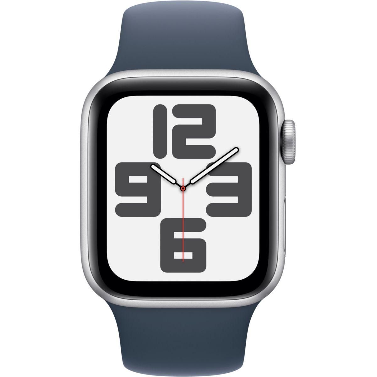 APPLE Montre connectée SE 40mm Alu/Argent Bleu Orage S/M cellular 2023