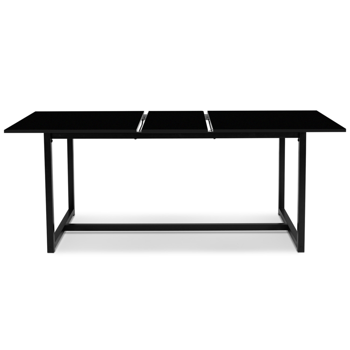 ID MARKET Table à manger extensible rectangle DELSON 6-10 personnes design industriel 160-200 cm