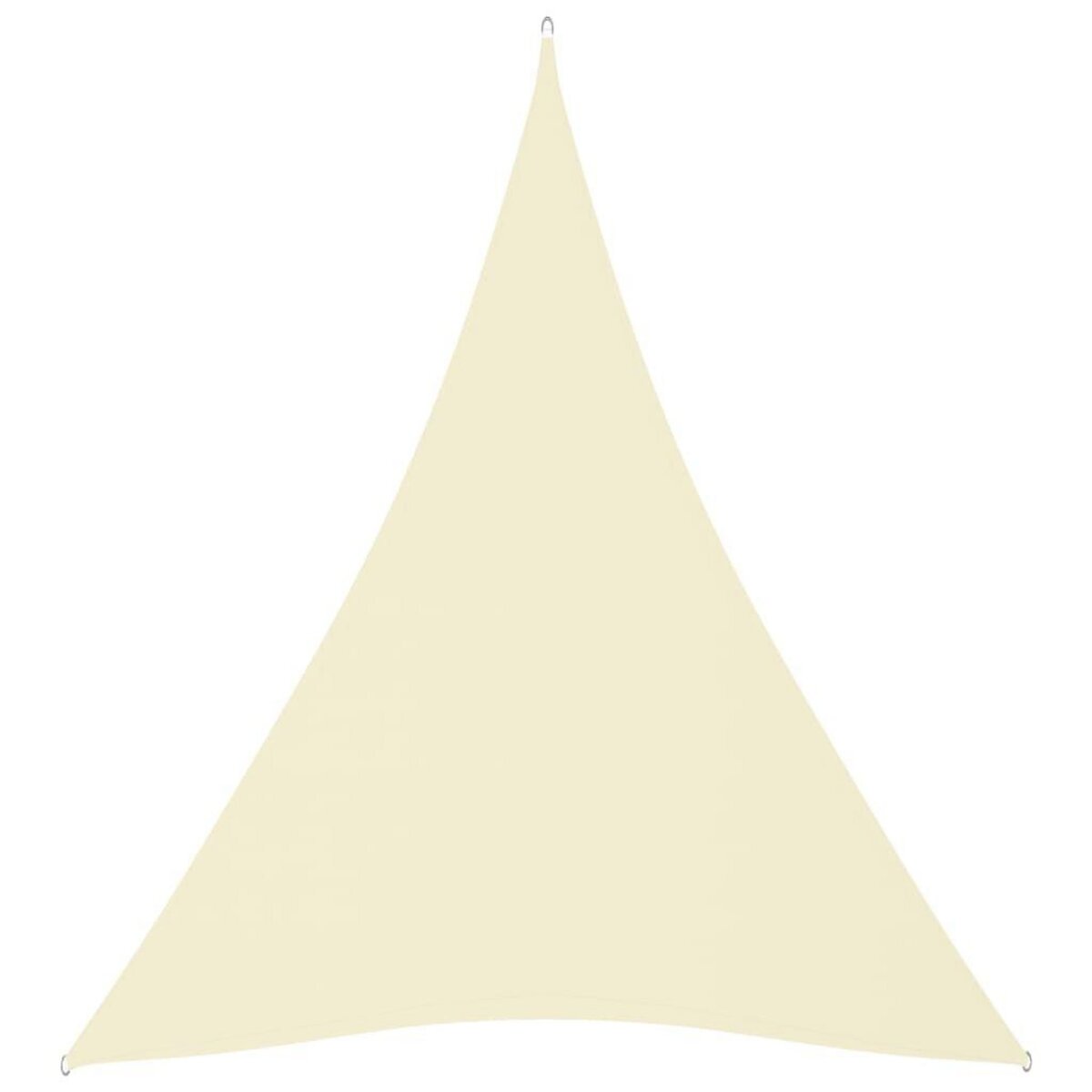 VIDAXL Voile de parasol tissu oxford triangulaire 5x6x6 m creme