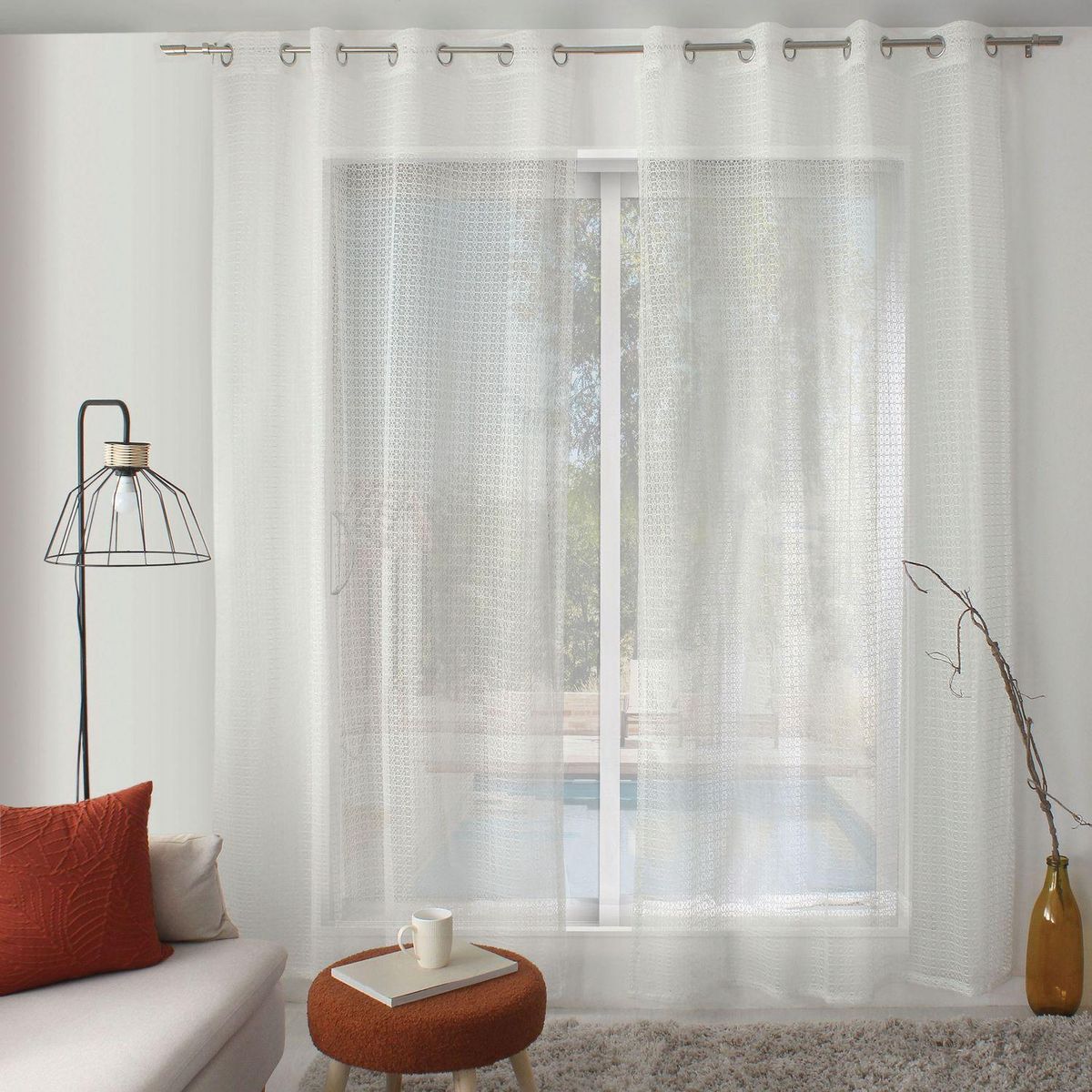 TOILINUX Voilage aspect maille CERAISTE