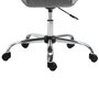 HOMCOM Chaise de bureau effet capitonné hauteur réglable pivotant 360° piètement chromé lin gris