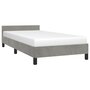 Voir la diapositive 3 : VIDAXL Cadre de lit sans matelas gris clair 100x200 cm velours