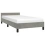 Voir la diapositive 3 : VIDAXL Cadre de lit sans matelas gris clair 100x200 cm velours