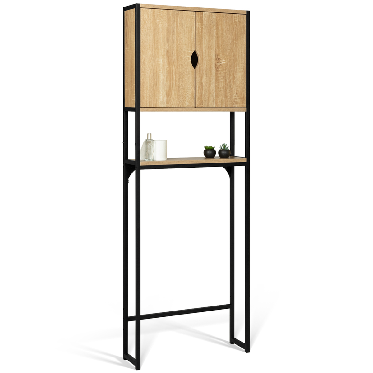 ID MARKET Meuble étagère dessus WC placard DETROIT design industriel