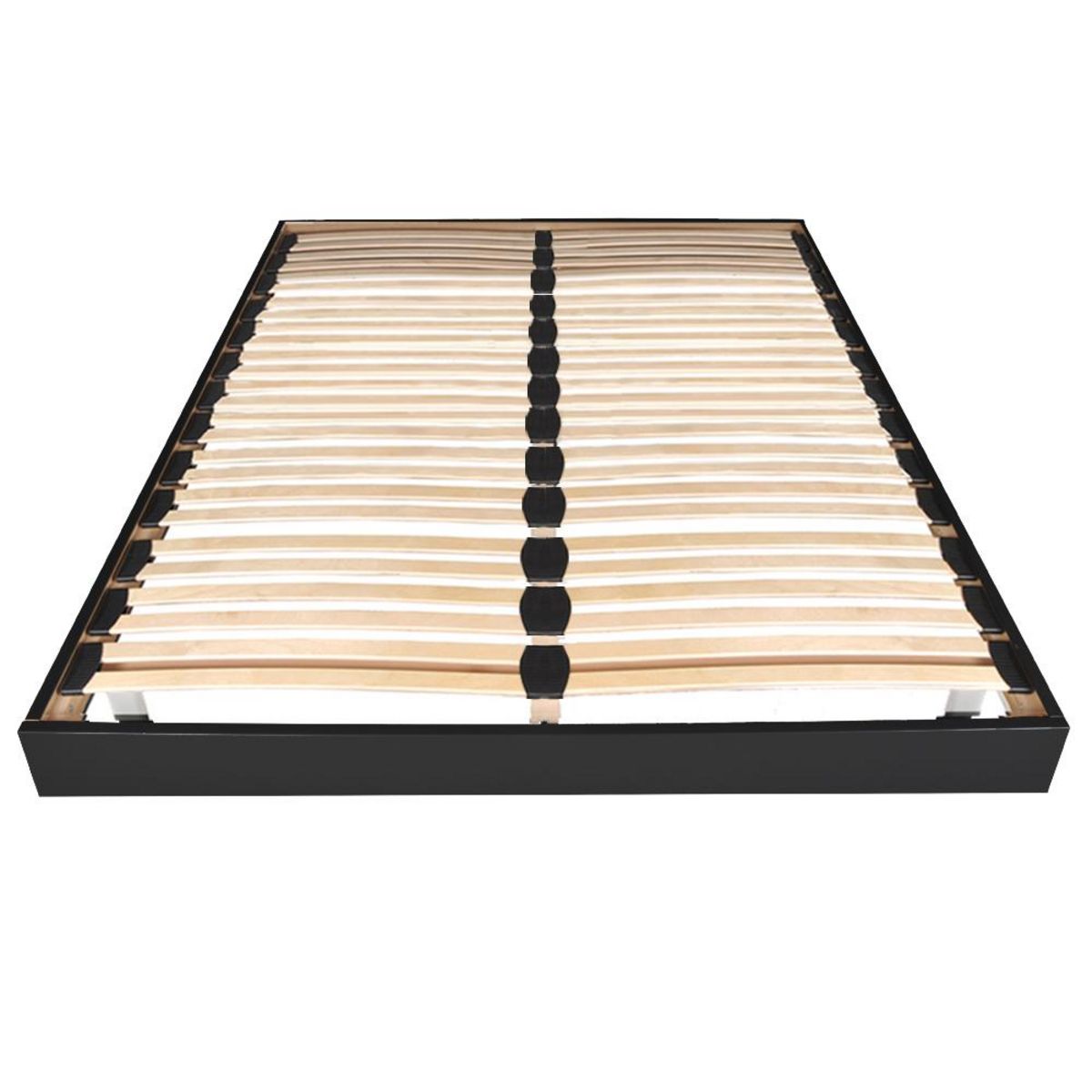 Sommier cadre à lattes sur pieds 140x190 cm 2x24 lattes  ASCQ