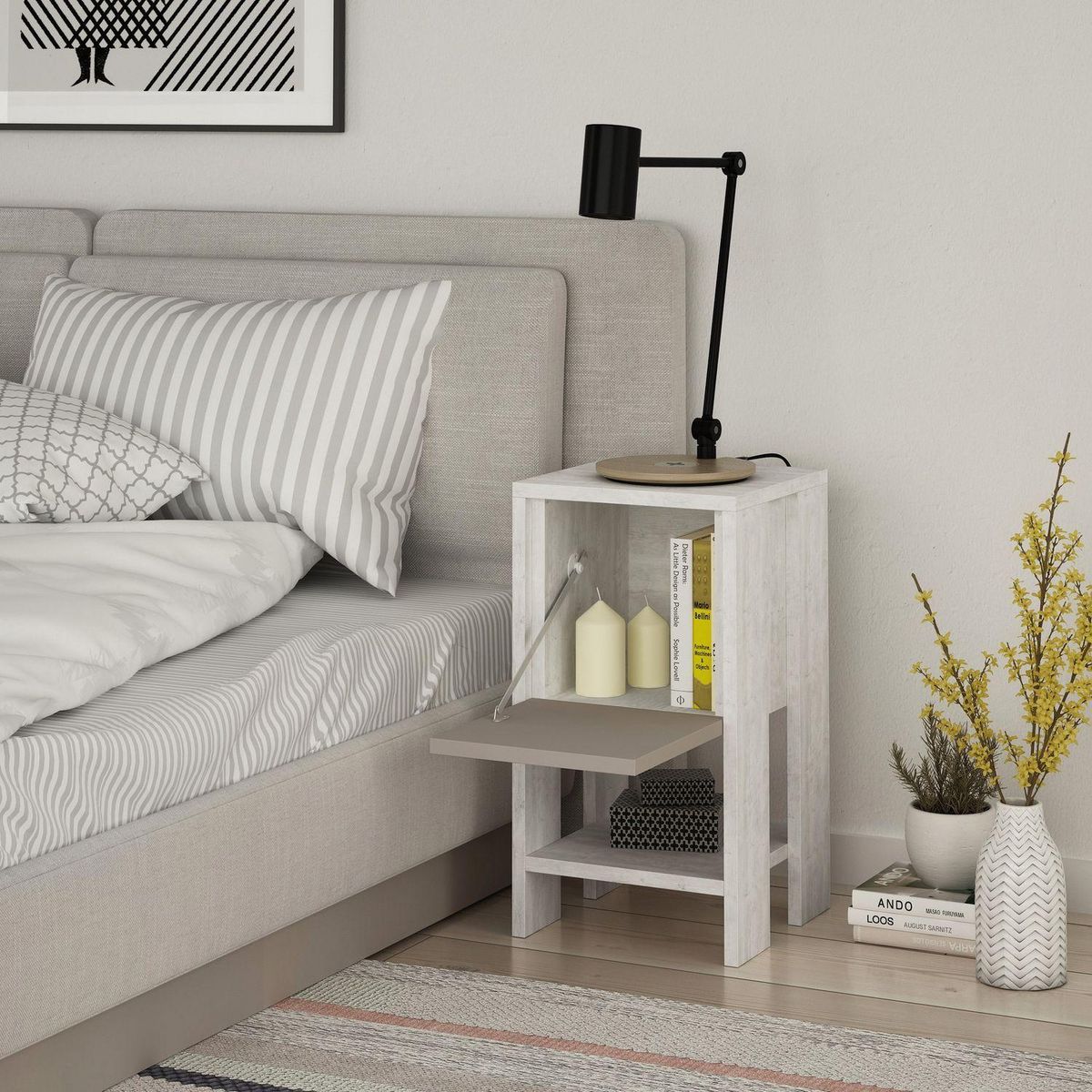 TOILINUX Table de chevet Ema