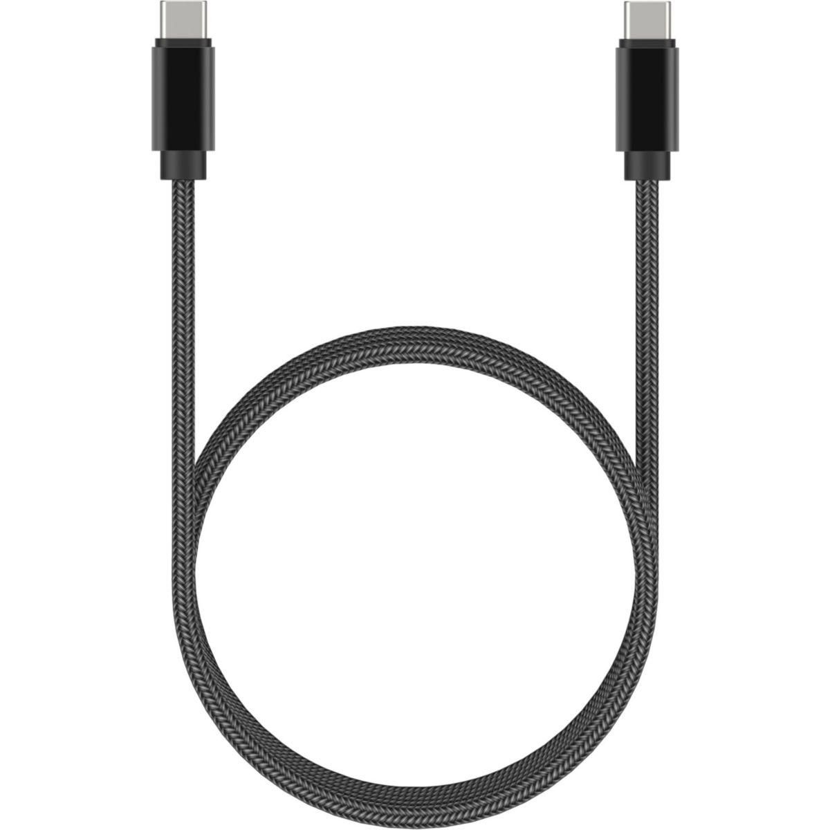 ADEQWAT Câble USB C vers USB-C 2M Noir