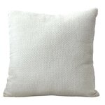 Paris Prix Coussin Déco en Velours  Chenillé  40x40cm Écru