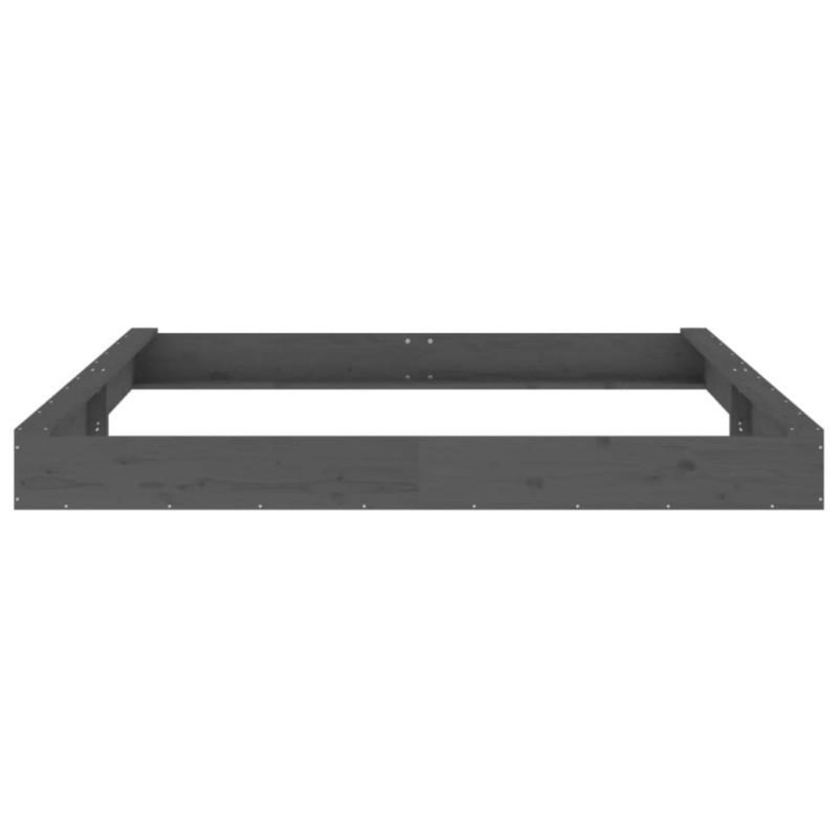 VIDAXL Bac à sable avec sièges gris carré bois de pin massif