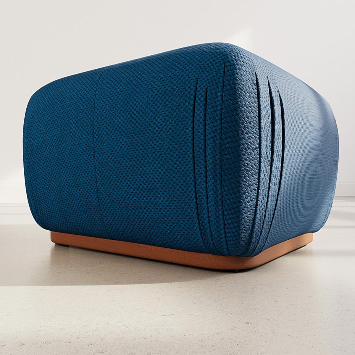 LISA DESIGN Penelope - pouf en velours texturé