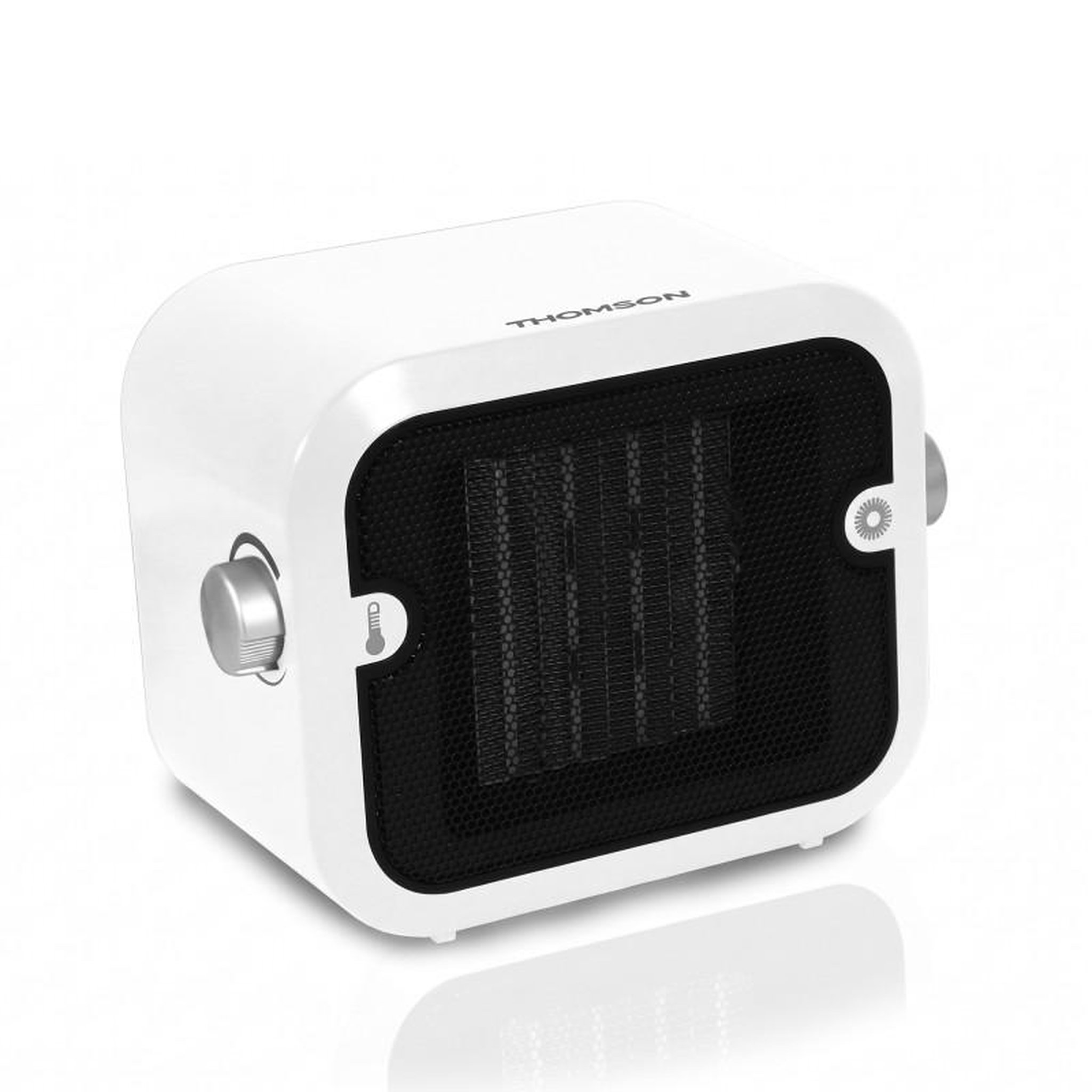 THOMSON Thsfc15b - soufflant céramique design blanc - 2 puissances - thermostat - sécurité anti basculement