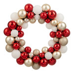 Paris Prix Couronne Boules de Noël  Night  35cm Rouge & Doré