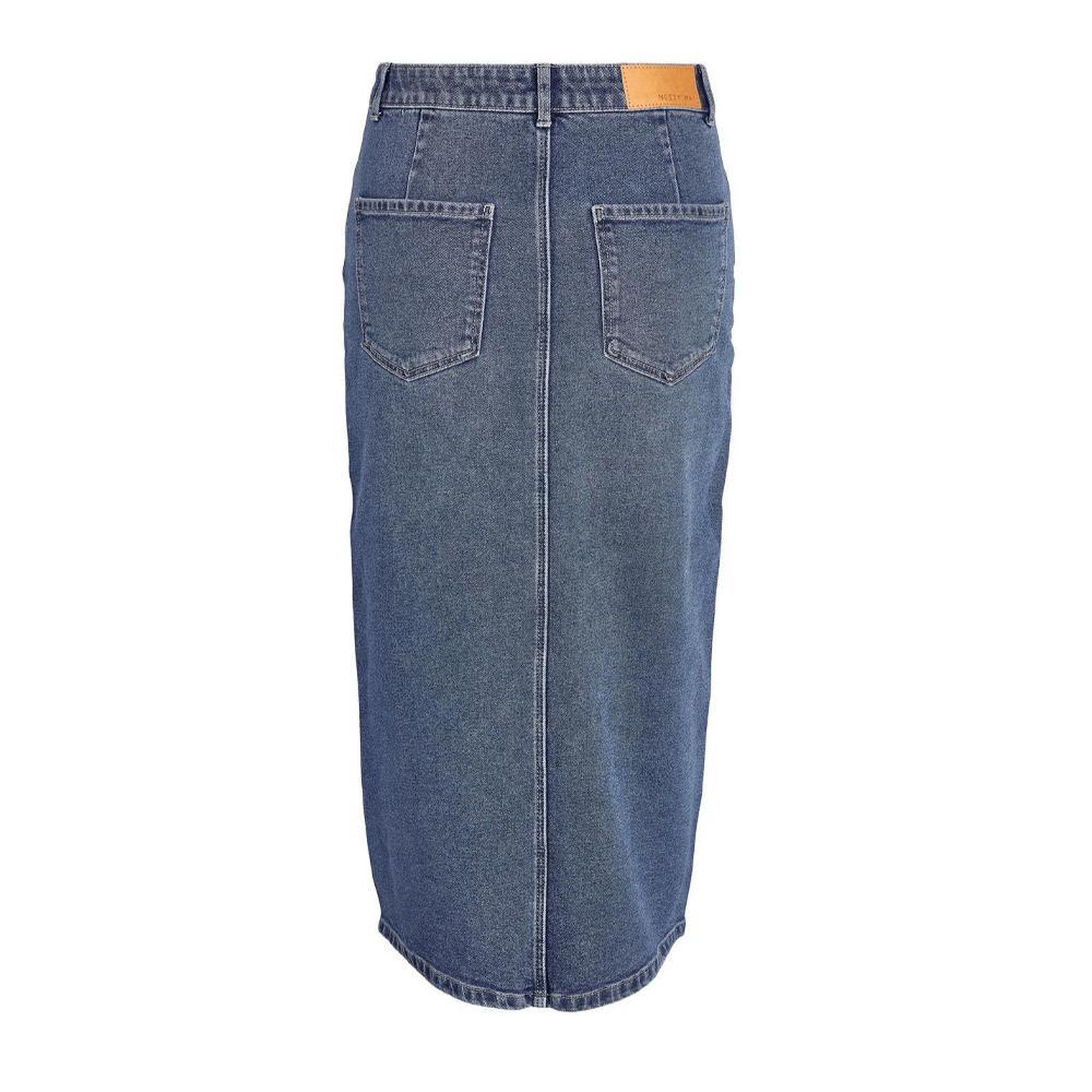 Voir la diapositive 2 : NOISY MAY Jupe en Jean Longue Bleu Femme Noisy May Slit Midi Skirt