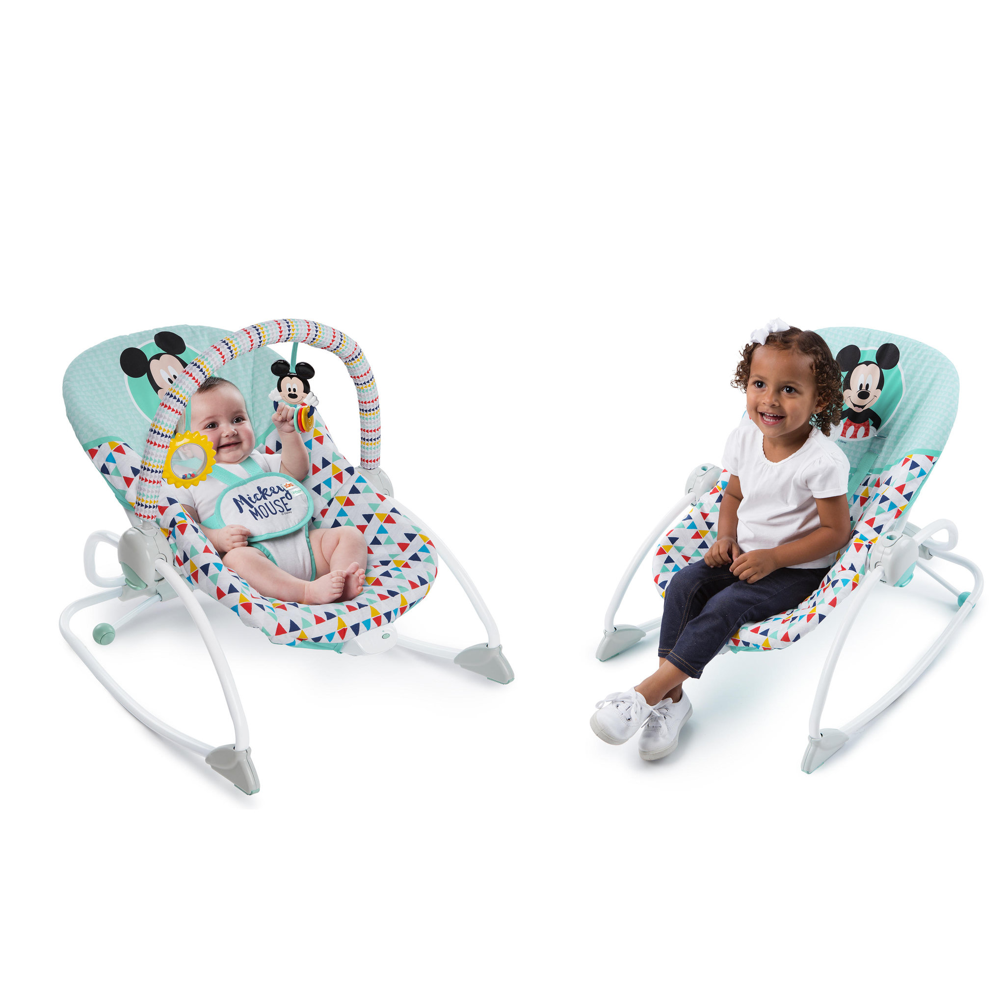 Voir la diapositive 7 : DISNEY Transat bébé évolutif et vibrant Happy Mickey 