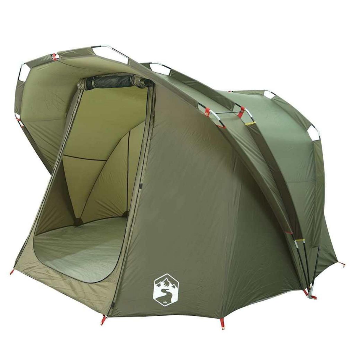 VIDAXL Tente de peche 4 personnes vert olive impermeable