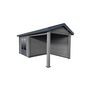 Voir la diapositive 2 : Woodlife garden Abri de jardin composite 9m2+terrasse 9m2 - gris  