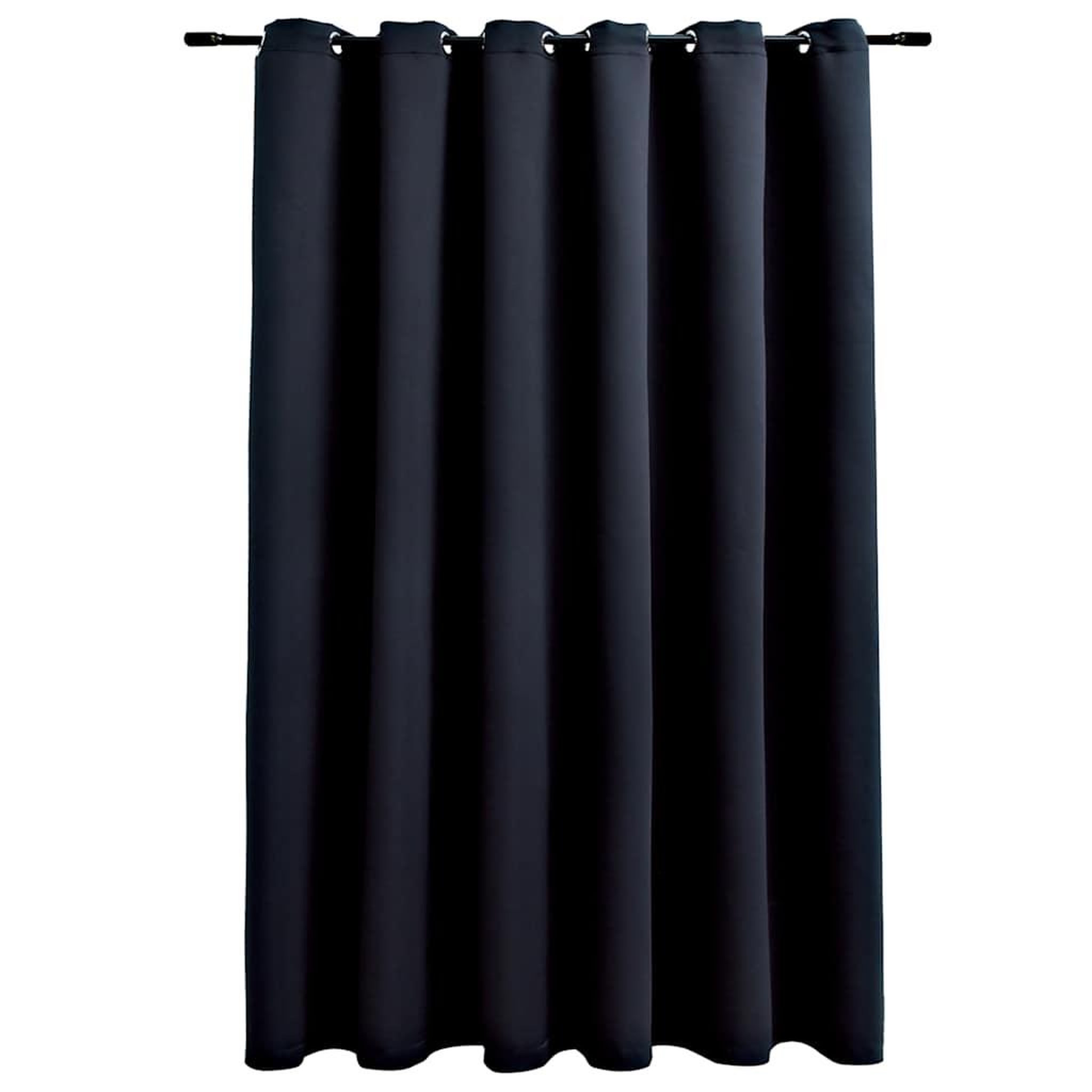Voir la diapositive 2 : VIDAXL Rideau occultant avec anneaux en metal Noir 290x245 cm