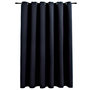 Voir la diapositive 2 : VIDAXL Rideau occultant avec anneaux en metal Noir 290x245 cm