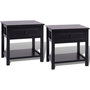 Voir la diapositive 2 : VIDAXL Table de chevet 2 pcs Bois Noir