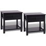 Voir la diapositive 2 : VIDAXL Table de chevet 2 pcs Bois Noir