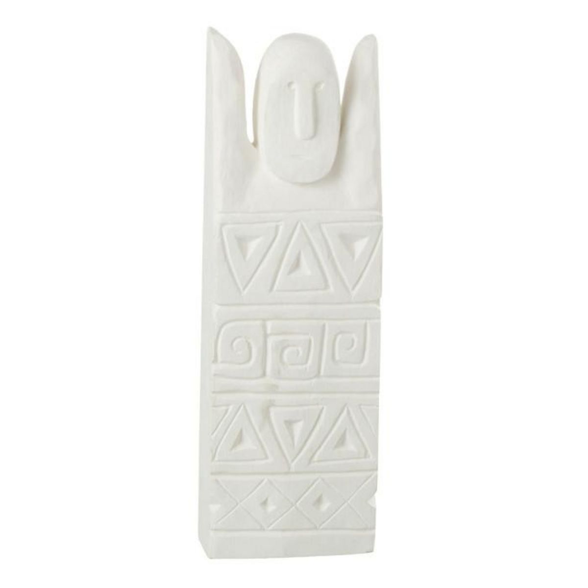 Paris Prix Statue Déco en Bois  Personnage Africain  46cm Blanc