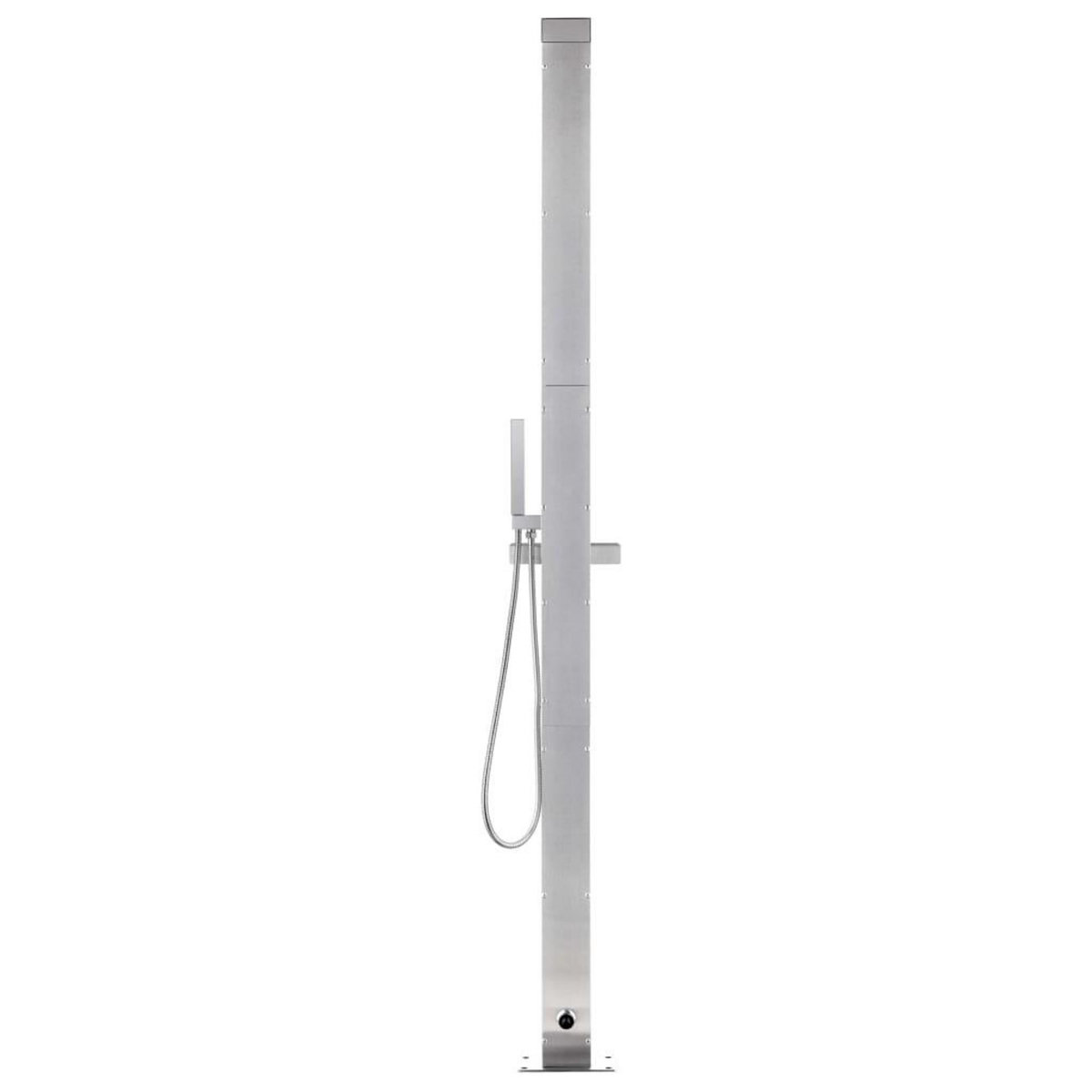 VIDAXL Douche de jardin 220 cm Acier inoxydable