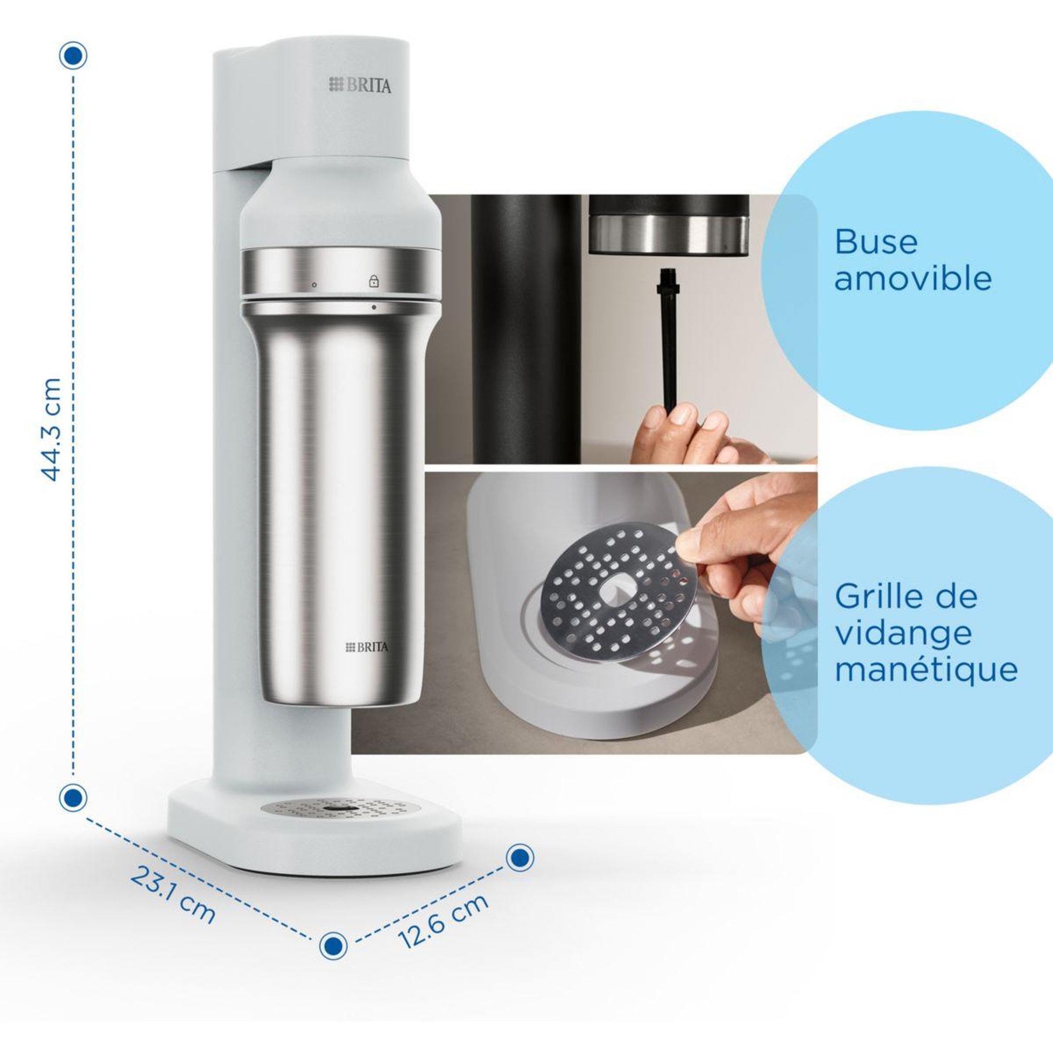 Voir la diapositive 5 : Brita Machine à soda sodatrio blanche