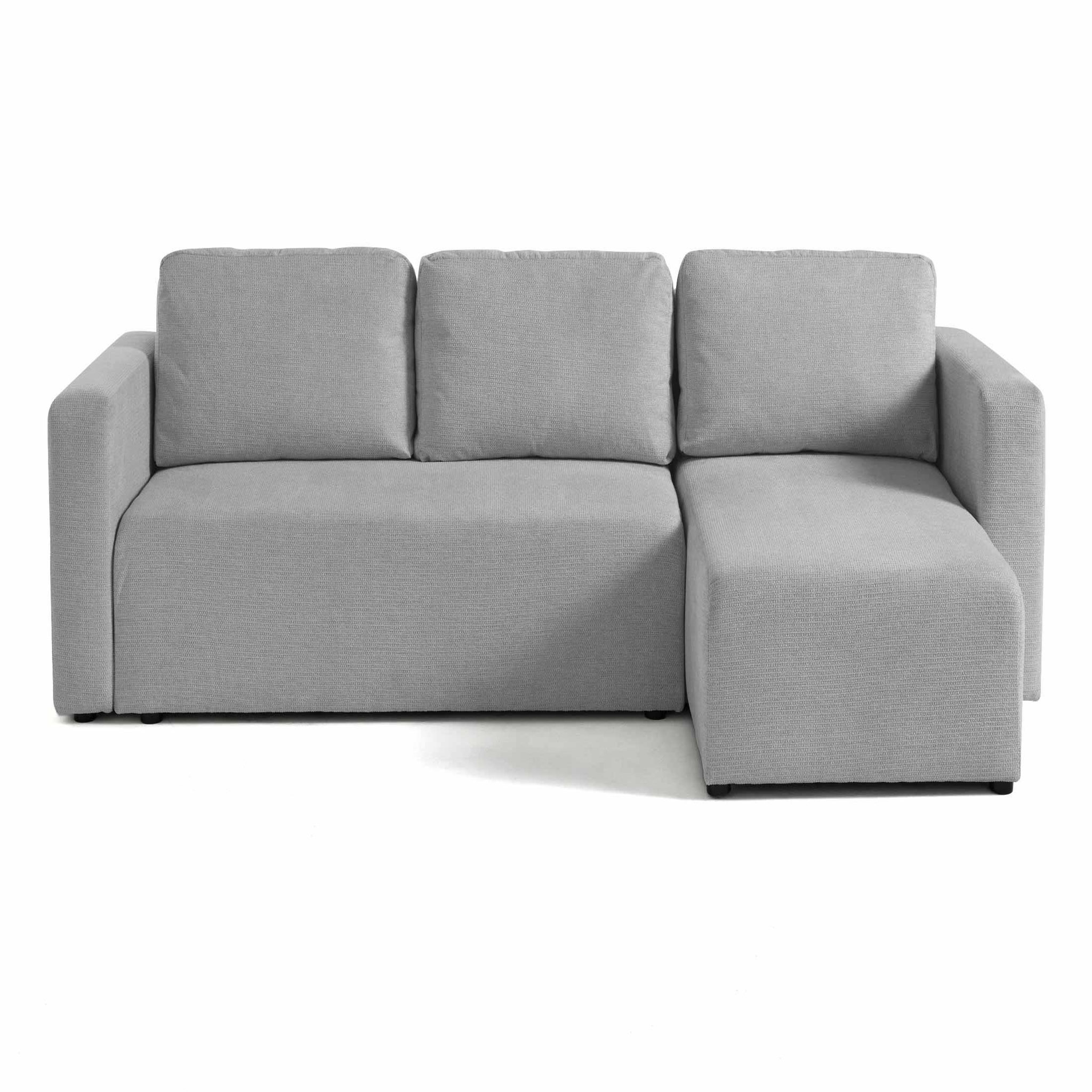 Voir la diapositive 1 : BEST MOBILIER Canopy - canapé d'angle réversible - 4 places - convertible avec coffre - en tissu texturé
