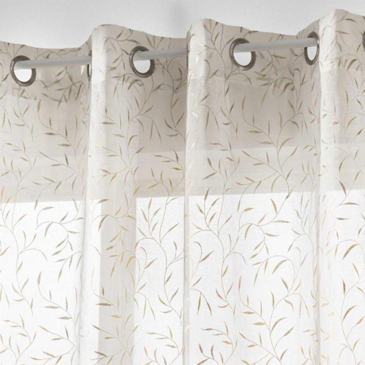 Paris Prix Rideau Voilage à Œillets  Maissa  140x240cm Or