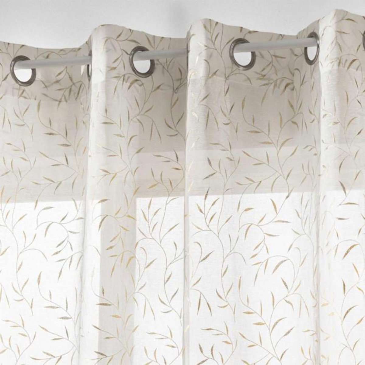 Paris Prix Rideau Voilage à Œillets  Maissa  140x240cm Or