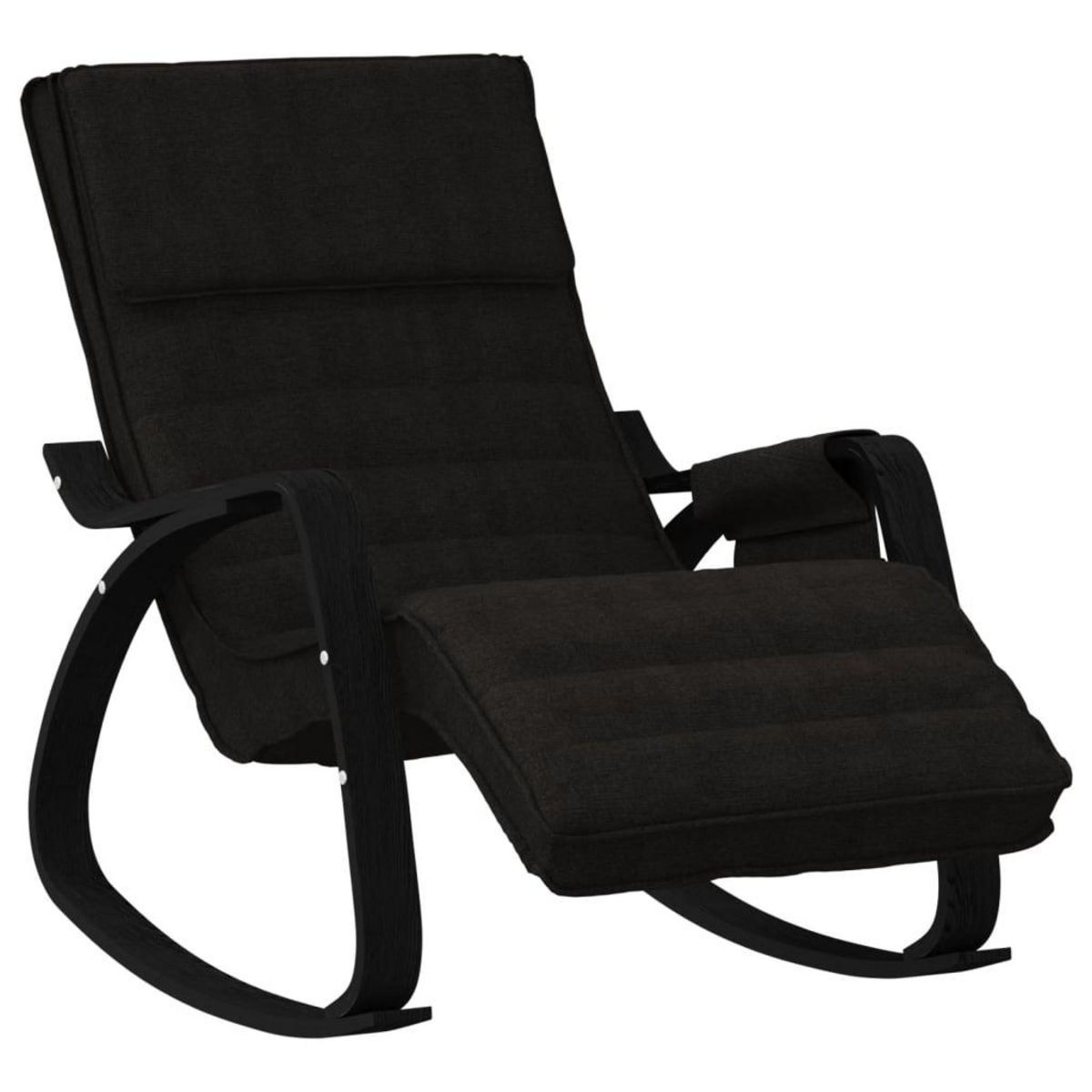 VIDAXL Chaise a bascule Noir Tissu