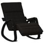 Voir la diapositive 2 : VIDAXL Chaise a bascule Noir Tissu