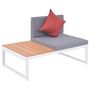 Voir la diapositive 5 : VIDAXL Salon de jardin 5 pcs avec coussins Aluminium et WPC