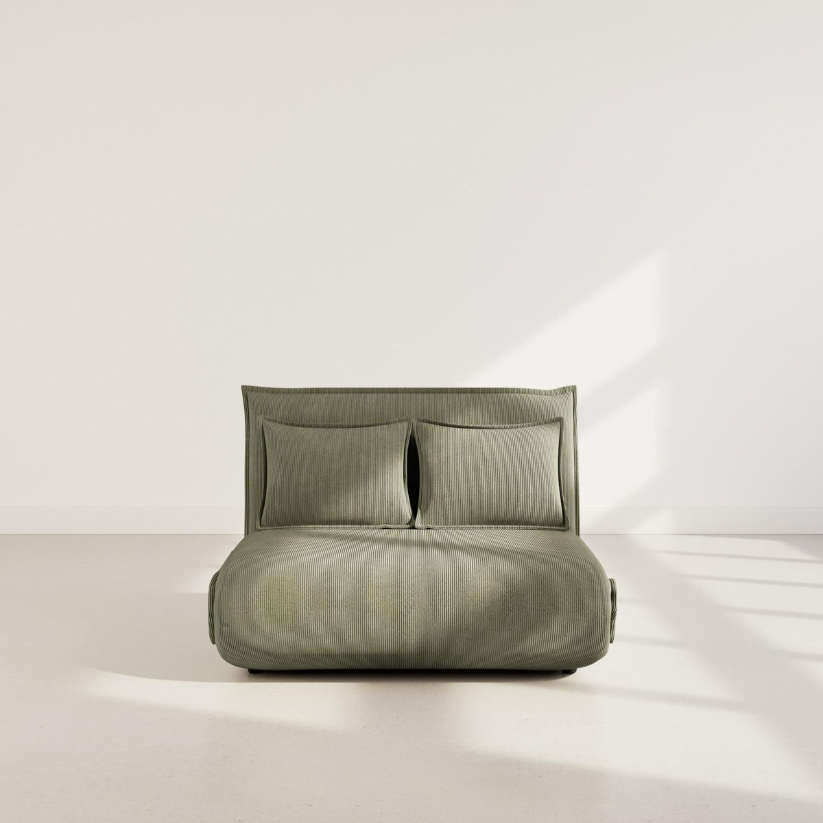 BEST MOBILIER Candice - banquette 2 places convertible clic-clac en velours côtelé