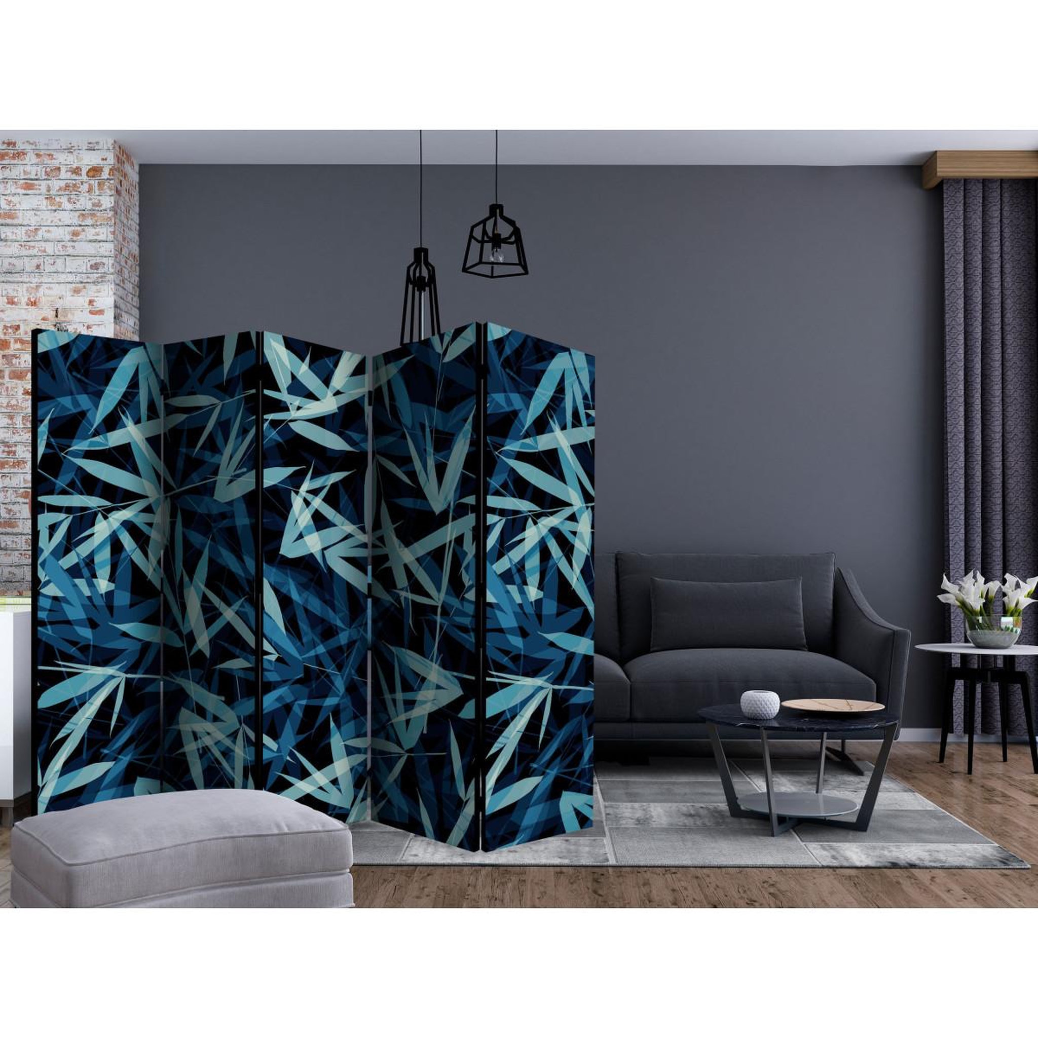 Voir la diapositive 2 : Paris Prix Paravent 5 volets  wild nature at night  172x225cm